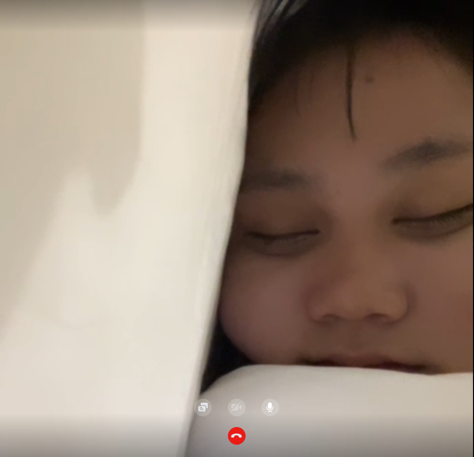 ภาพแองจี้กำลังนอนหลับ